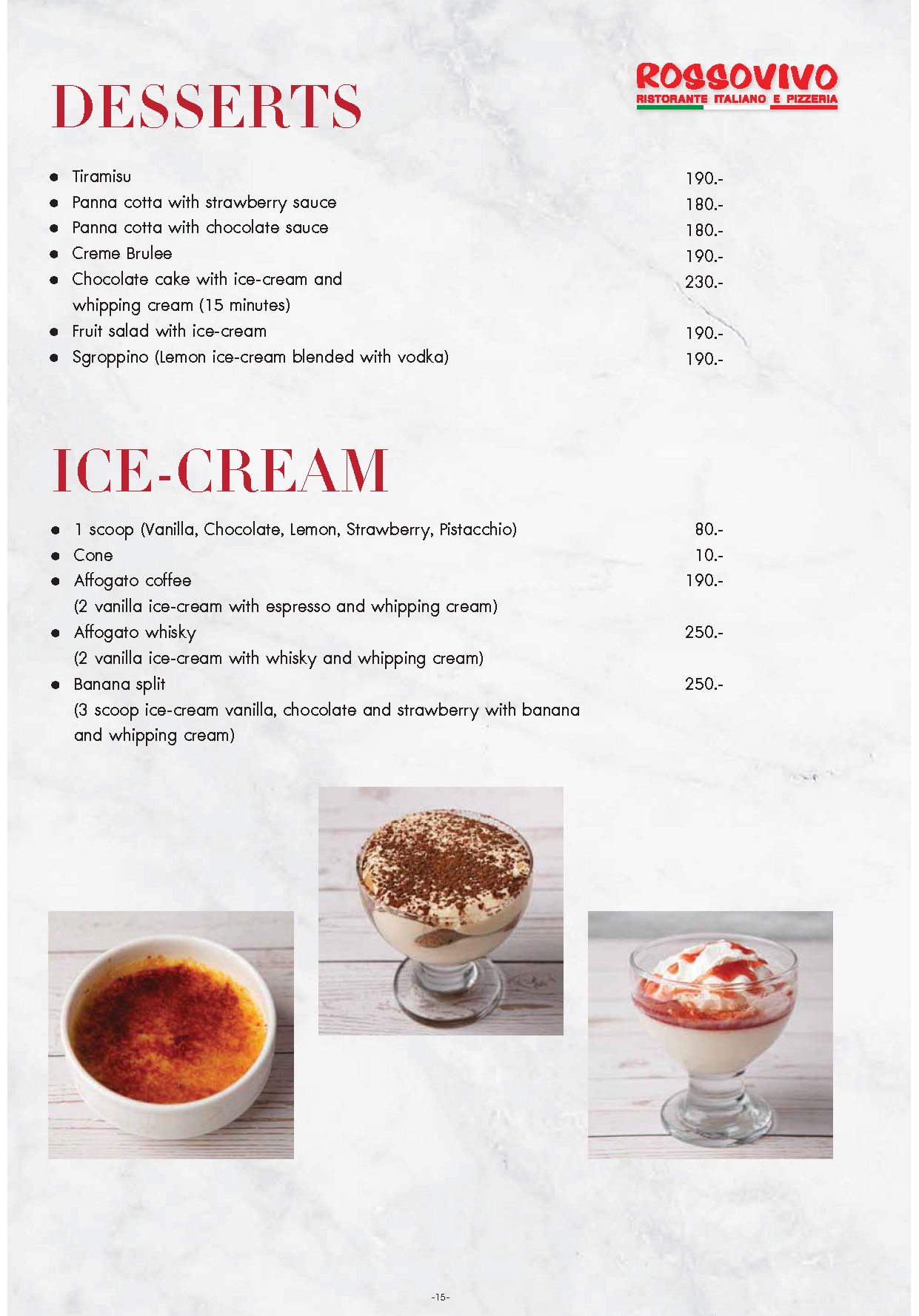 , Menu