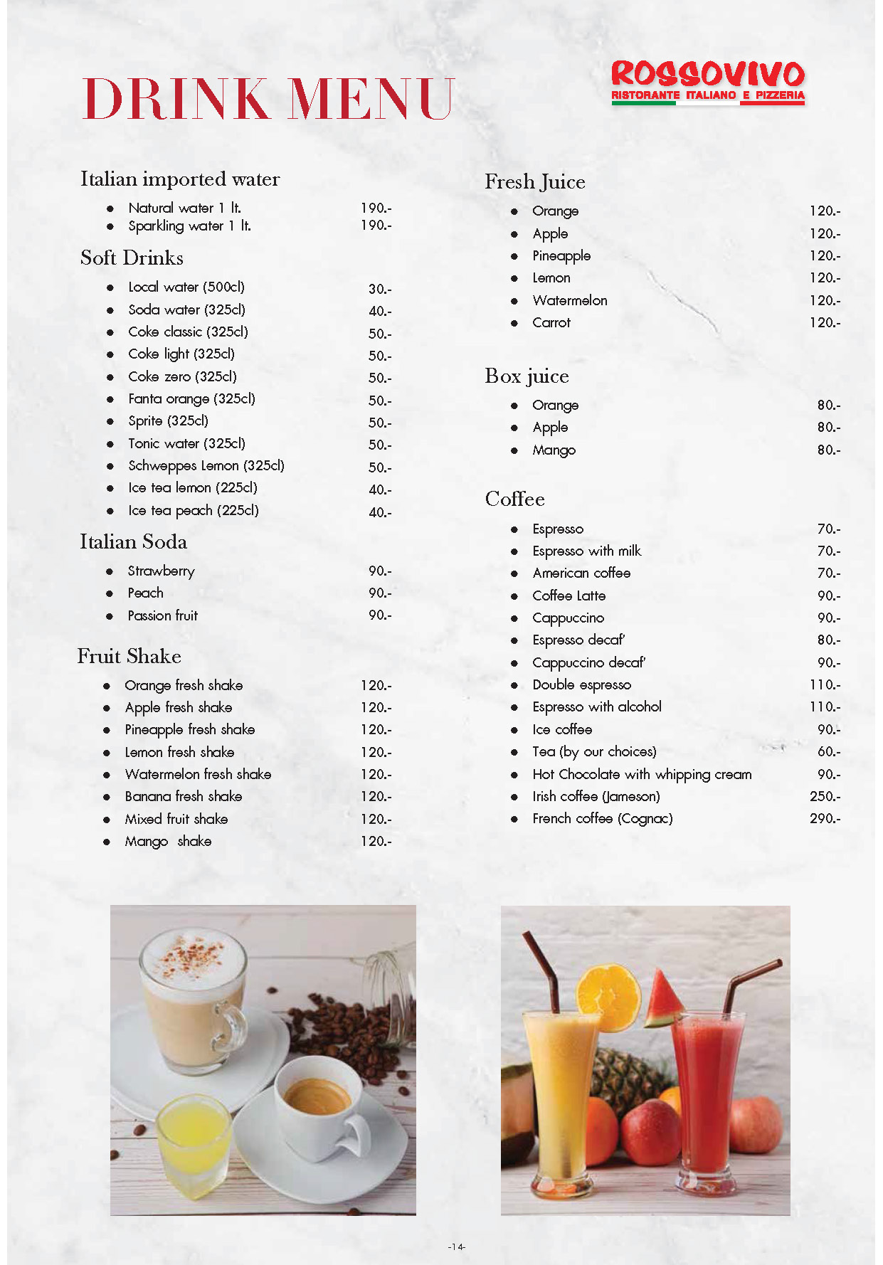 , Menu